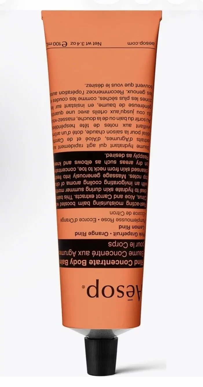 Aesop Rind Concentrate Body Balm 3.4 Oz $51 NEW Sealed